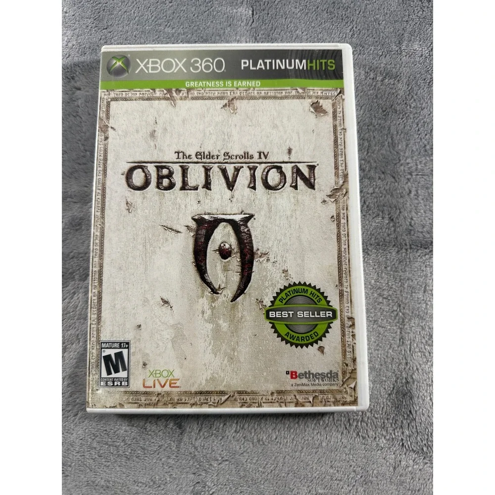 The Elder Scrolls IV Oblivion Xbox 360 Platinum Hits RPG Bethesda Complete CIB